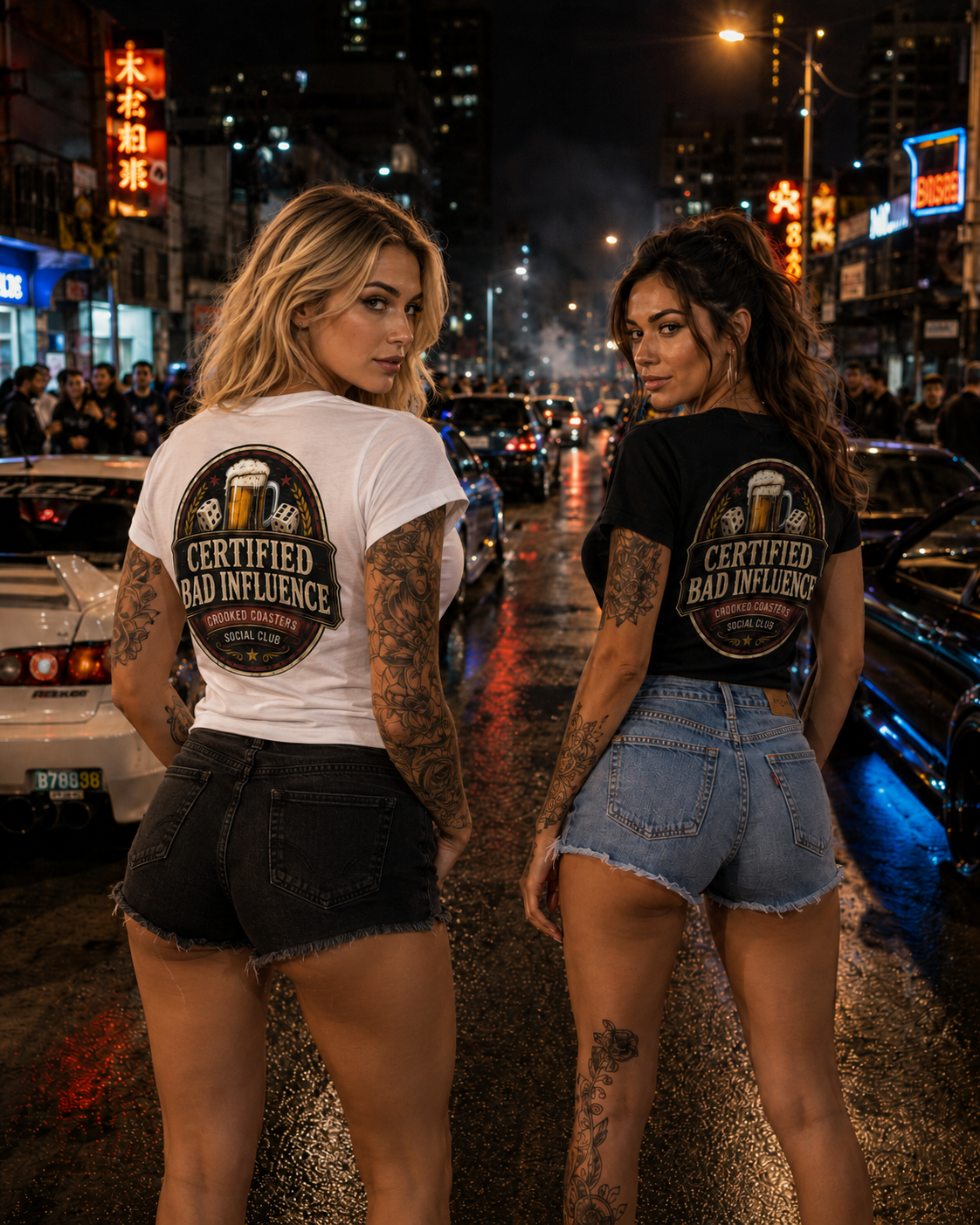 Certified Bad Influence T-Shirt | Funny Beer Lover Shirt | Brewery Graphic Tee | Crooked Coasters Social Club | Pub & Game Night Gift