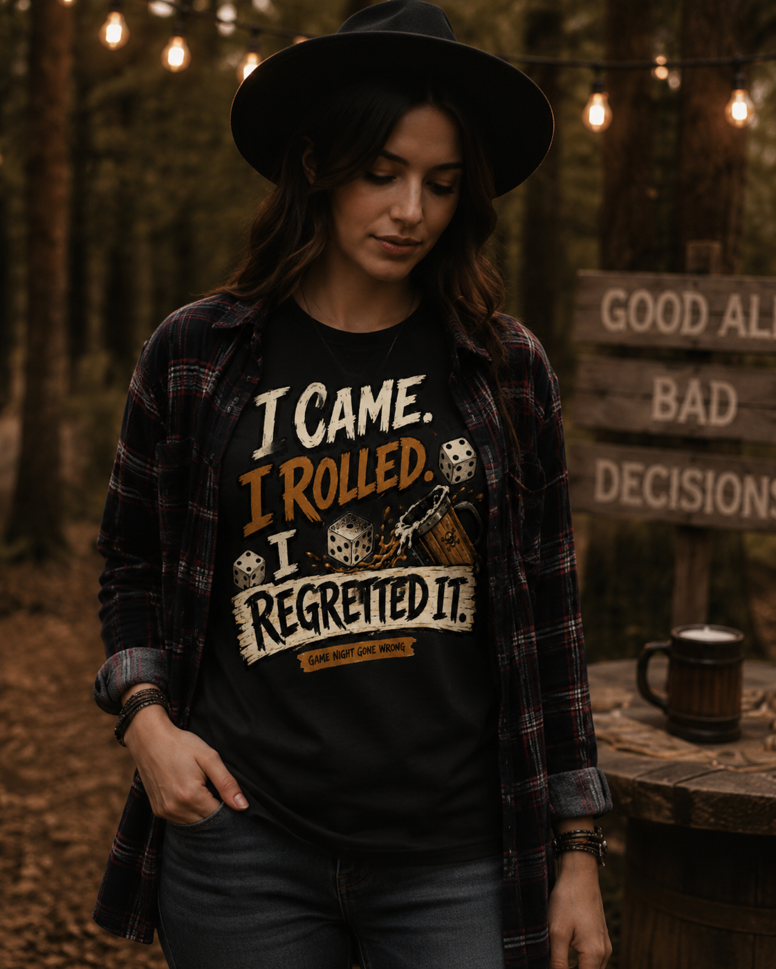 I Came I Rolled I Regretted It Shirt | Funny Game Night T-Shirt | Dice Lover Gift | Board Game Graphic Tee | Gamer Shirt
