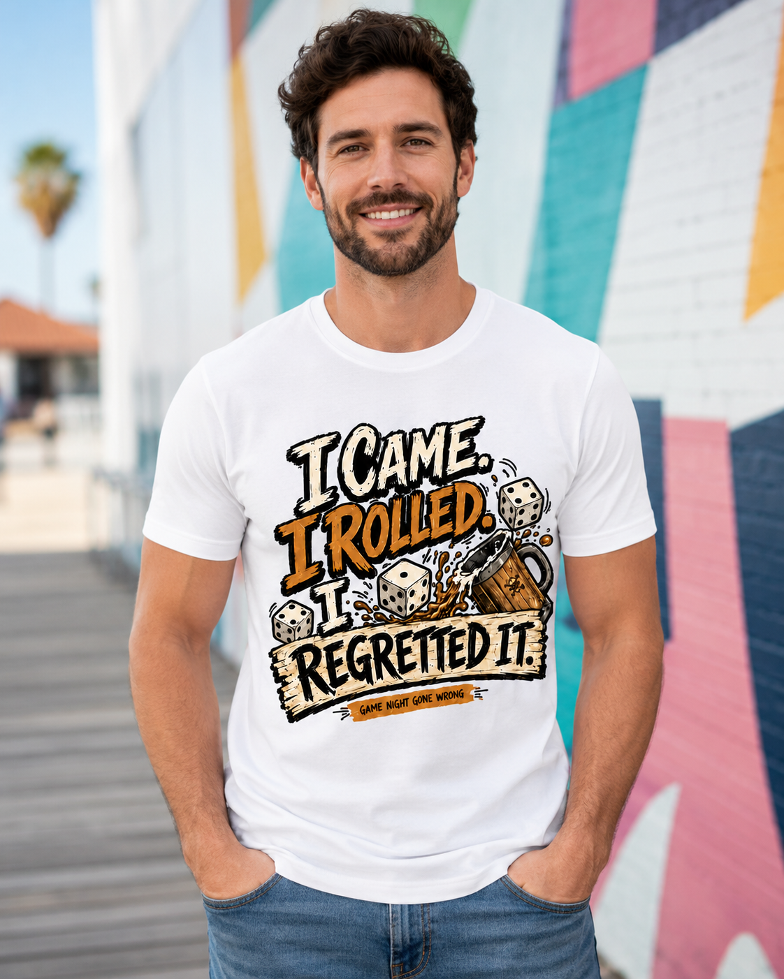 I Came I Rolled I Regretted It Shirt | Funny Game Night T-Shirt | Dice Lover Gift | Board Game Graphic Tee | Gamer Shirt