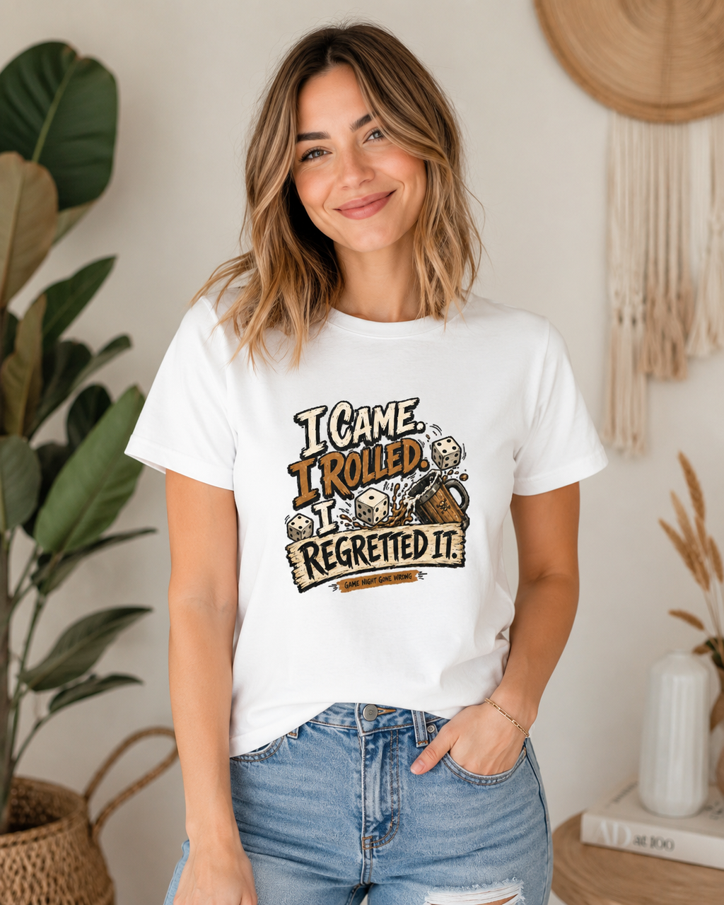 I Came I Rolled I Regretted It Shirt | Funny Game Night T-Shirt | Dice Lover Gift | Board Game Graphic Tee | Gamer Shirt