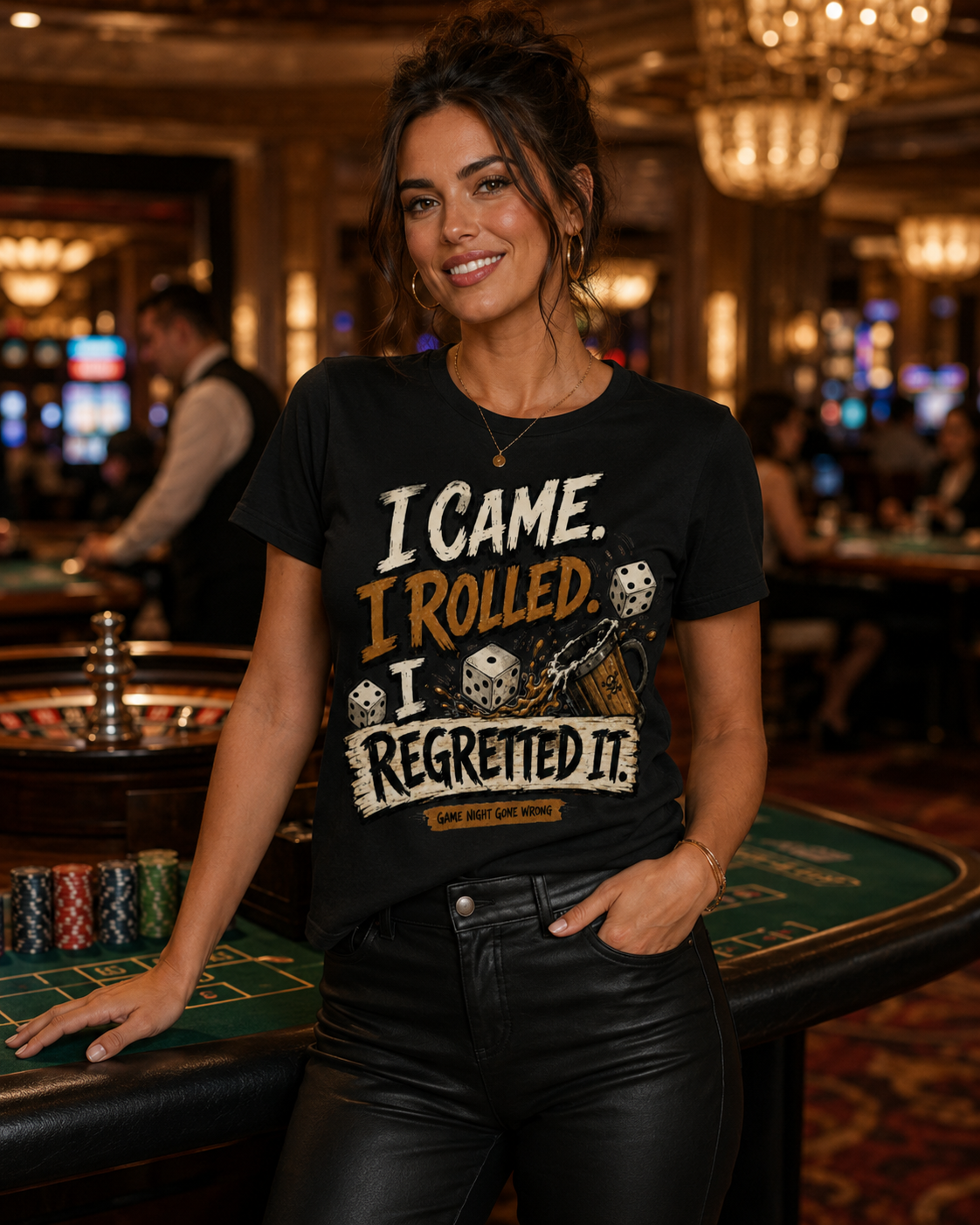 I Came I Rolled I Regretted It Shirt | Funny Game Night T-Shirt | Dice Lover Gift | Board Game Graphic Tee | Gamer Shirt