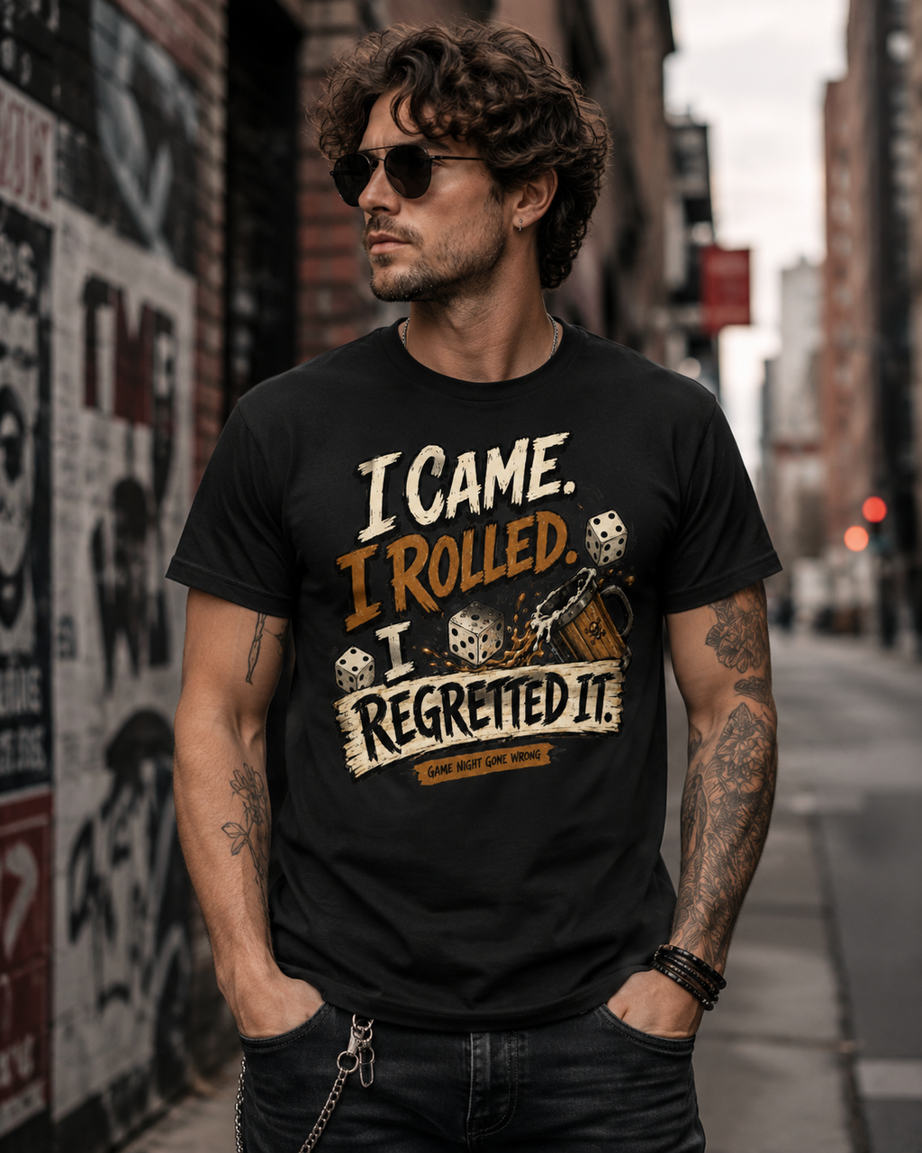I Came I Rolled I Regretted It Shirt | Funny Game Night T-Shirt | Dice Lover Gift | Board Game Graphic Tee | Gamer Shirt