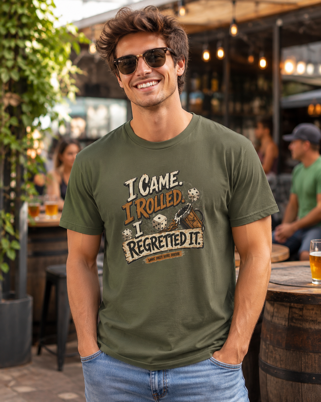 I Came I Rolled I Regretted It Shirt | Funny Game Night T-Shirt | Dice Lover Gift | Board Game Graphic Tee | Gamer Shirt