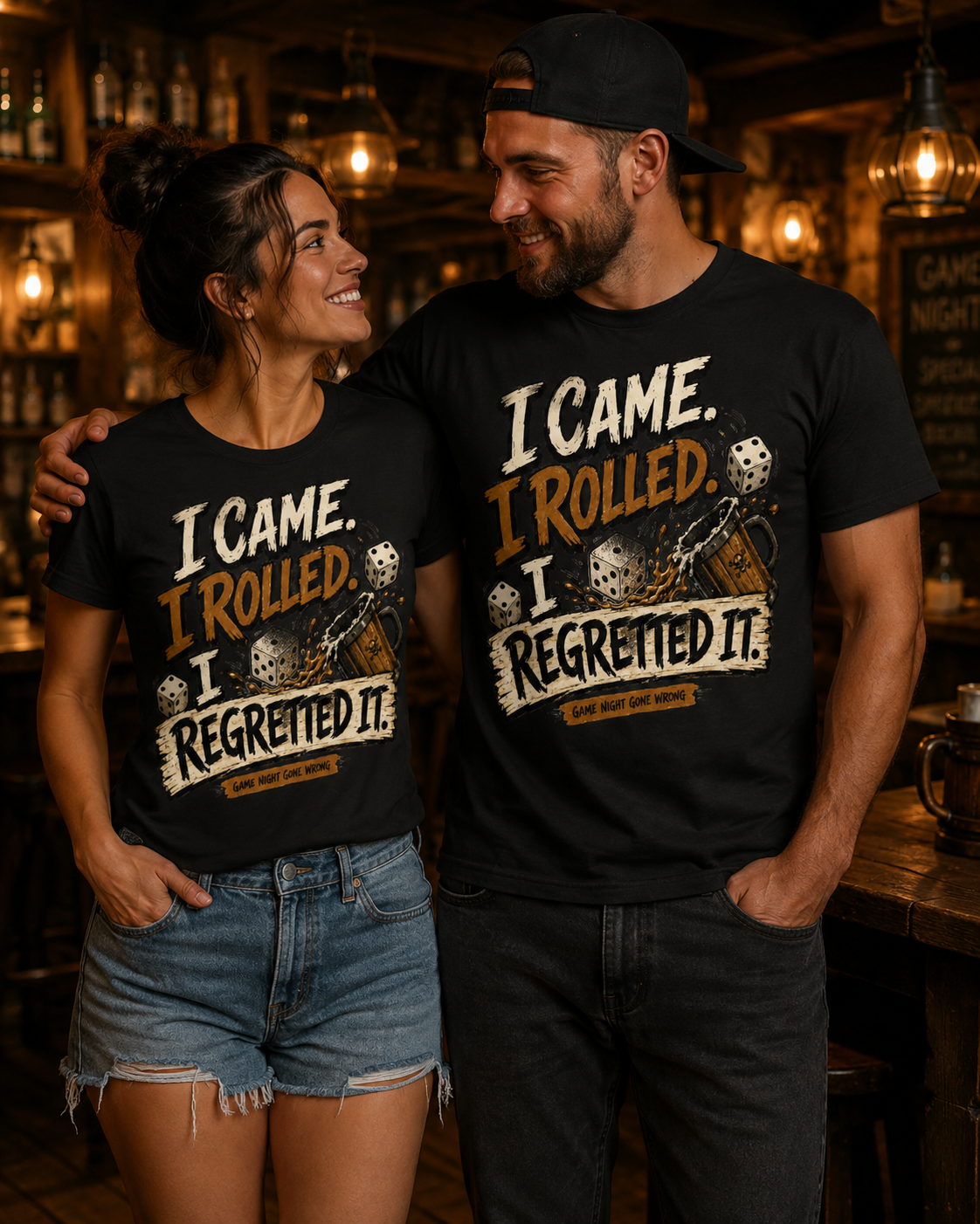 I Came I Rolled I Regretted It Shirt | Funny Game Night T-Shirt | Dice Lover Gift | Board Game Graphic Tee | Gamer Shirt