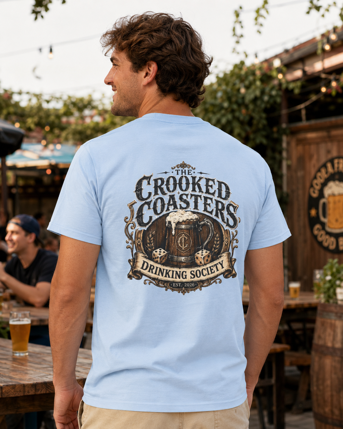The Crooked Coasters Drinking Society T-Shirt | Vintage Brewery Shirt | Funny Beer Lover Gift | Tavern Graphic Tee