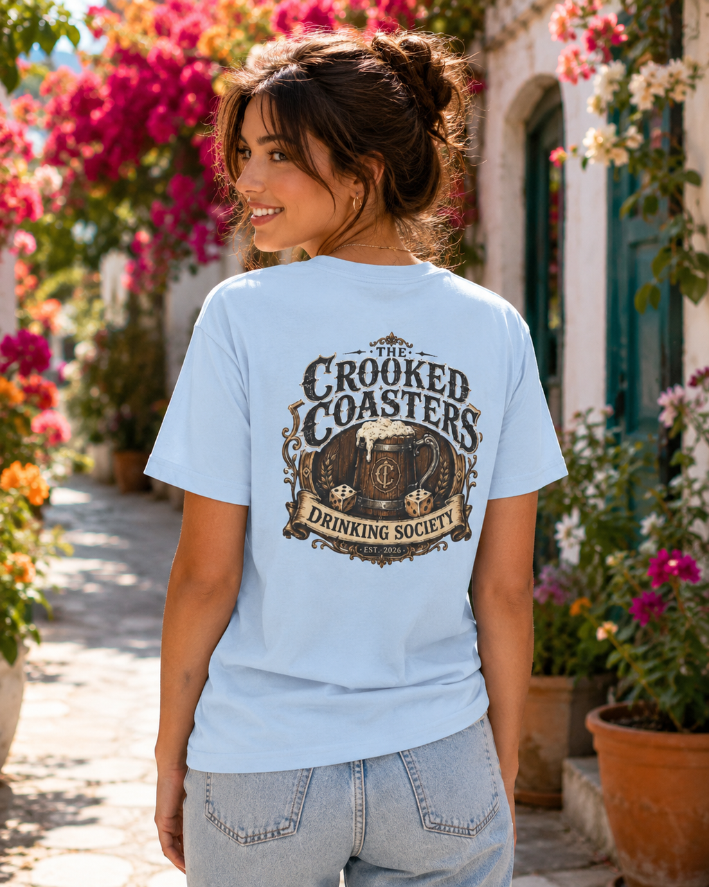 The Crooked Coasters Drinking Society T-Shirt | Vintage Brewery Shirt | Funny Beer Lover Gift | Tavern Graphic Tee