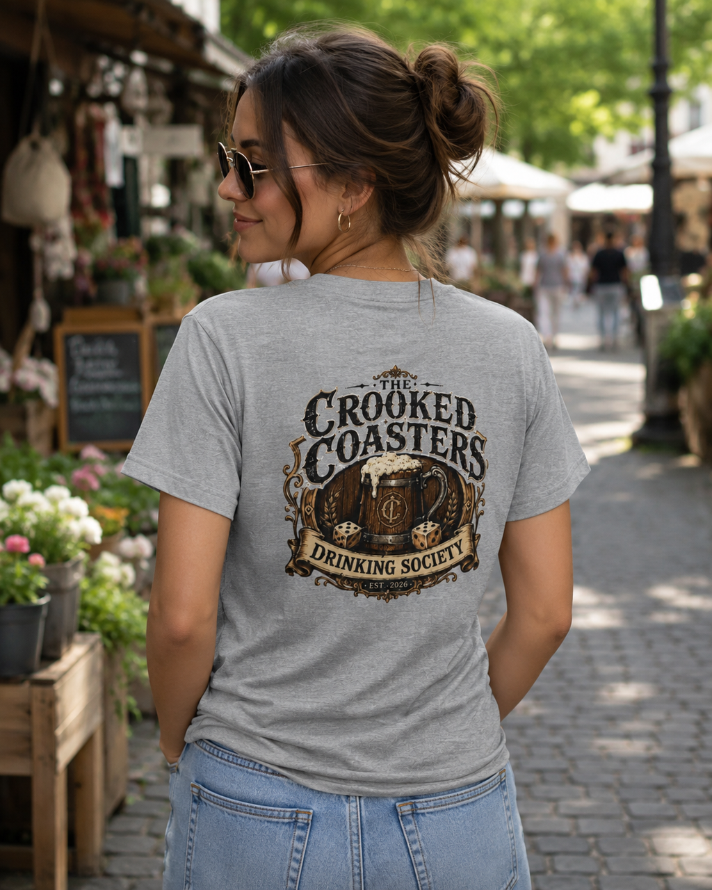 The Crooked Coasters Drinking Society T-Shirt | Vintage Brewery Shirt | Funny Beer Lover Gift | Tavern Graphic Tee
