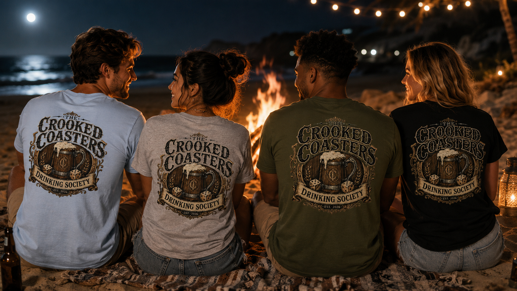The Crooked Coasters Drinking Society T-Shirt | Vintage Brewery Shirt | Funny Beer Lover Gift | Tavern Graphic Tee