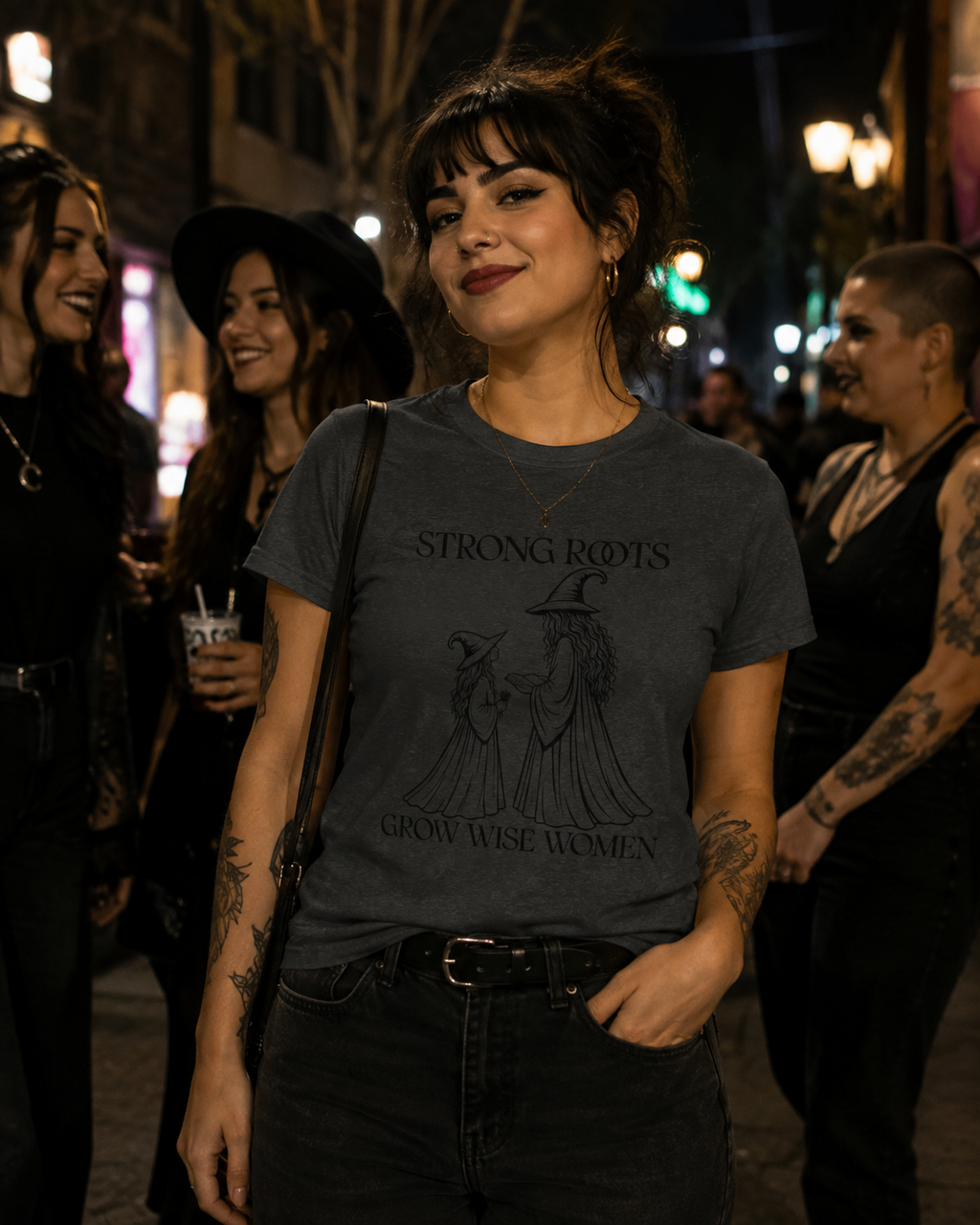 Strong Roots Grow Wise Women T-Shirt | Witchy Mother Daughter Graphic Tee