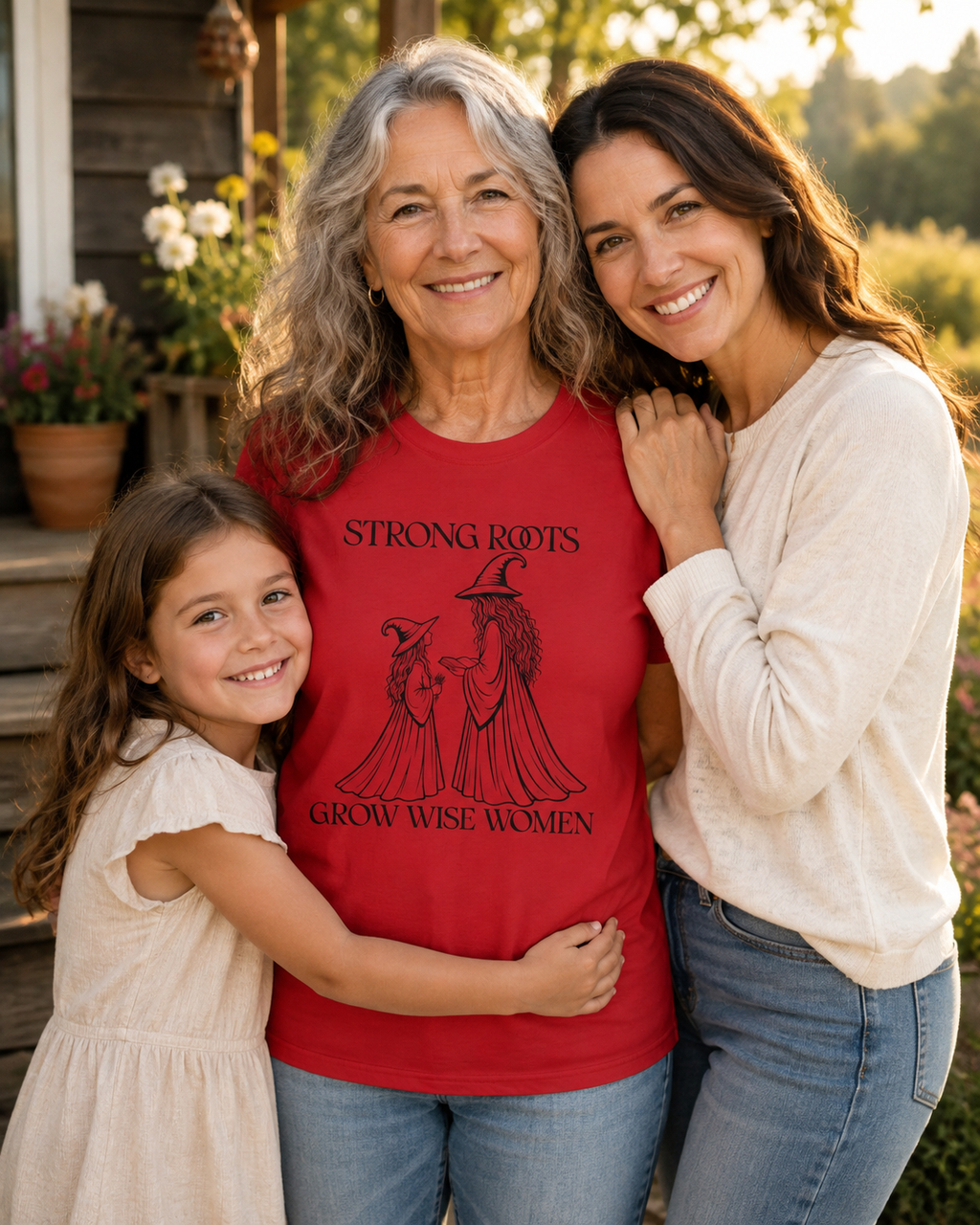Strong Roots Grow Wise Women T-Shirt | Witchy Mother Daughter Graphic Tee