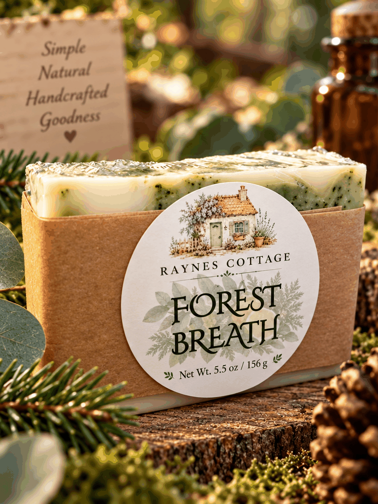 Forest Breath goat milk soap Raynes Cottage 5.5 oz / 156 g